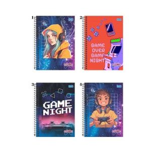 Caderno Espiral 1 Matéria Game 80 fls Smart