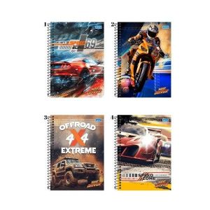 Caderno Espiral 1 Matéria Fast Driver 80 fls Smart