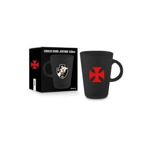 Caneca de Vidro Jateado 420ml Vasco Brasfoot