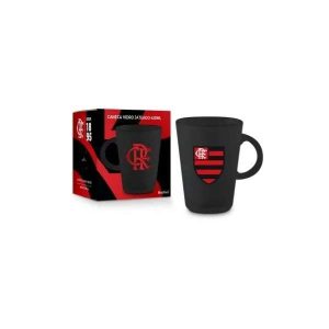 Caneca de Vidro Jateado 420ml Flamengo Brasfoot