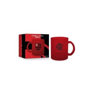 Caneca de Vidro Diamond 300ml Flamengo Brasfoot