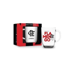 Caneca de Vidro Toronto 300ml Flamengo Brasfoot