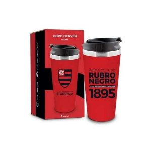 Copo Térmico Emborrachado 450ml Flamengo Brasfoot