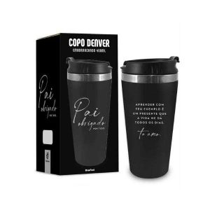 Copo Térmico Emborrachado 450ml Pai, Obrigado Brasfoot