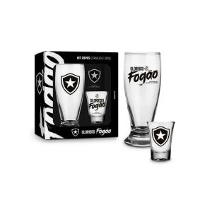Kit Tulipa + Copo de Dose Botafogo Brasfoot