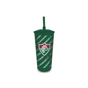 Copo Plástico c/ Canudo 500ml Fluminense Brasfoot