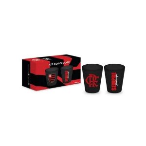 Copo de Dose c/ 2 Un 55ml Flamengo Brasfoot