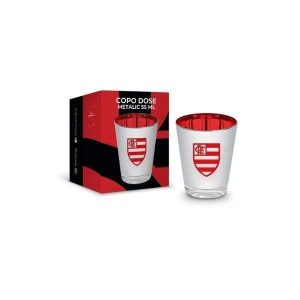 Copo de Dose Metalic 55ml Flamengo Brasfoot