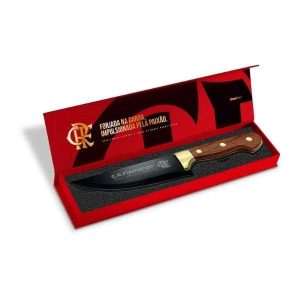 Faca Steel Gold Aço Inox Flamengo Brasfoot