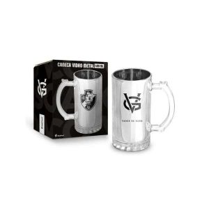 Caneca de Vidro Metalic 480ml Vasco Brasfoot