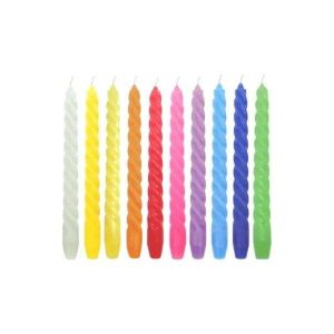 Velas Coloridas c/ 10 Un Silver Festas