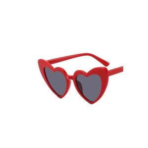 Óculos de Coração Vermelho
