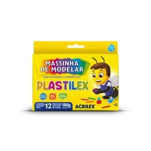 Massinha de Modelar Plastilex c/ 12 Cores Acrilex