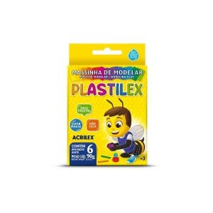 Massinha de Modelar Plastilex c/ 6 Cores Acrilex