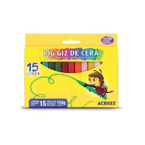 Big GIz de Cera 15 Cores Acrilex