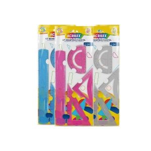 Kit Geométrico Flexível 4 Peças Acrilex