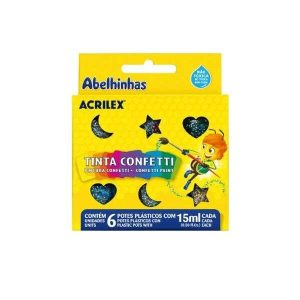Tinta Confetti 6 Cores Acrilex