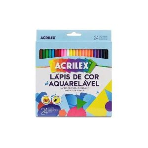 Lápis de Cor 24 Cores Aquarelável Acrilex