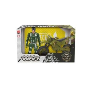 Boneco Fatal War c/ Moto BS Toys