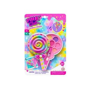 Kit Infantil Sombra e Batom Pirulitinho Pink Club